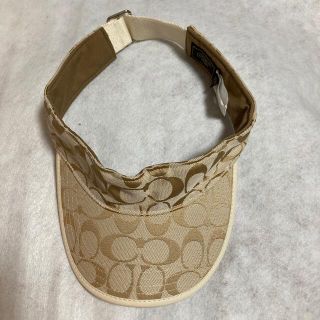 コーチ(COACH)のコーチ　coach サンバイザー　シグネチャー柄　フリーサイズ(キャップ)