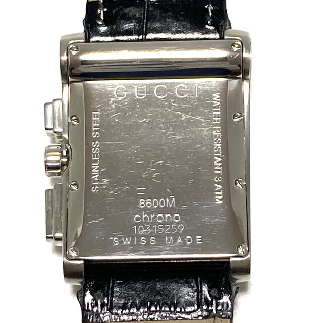 注目ブランド 正規品【新品電池】GUCCI 8600M/クロノグラフ 動作品