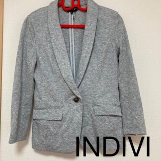 インディヴィ(INDIVI)の美品　日本製　INDIVIレディースジャケット　夏服　スーツ　Sサイズ(テーラードジャケット)