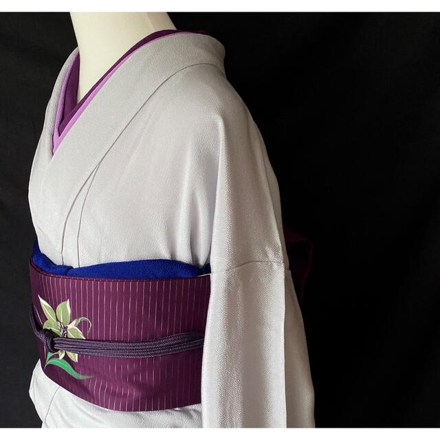 じゅん様用〈淡いグレーの色無地着物〉単衣 縮緬 トール 裄長め SALE