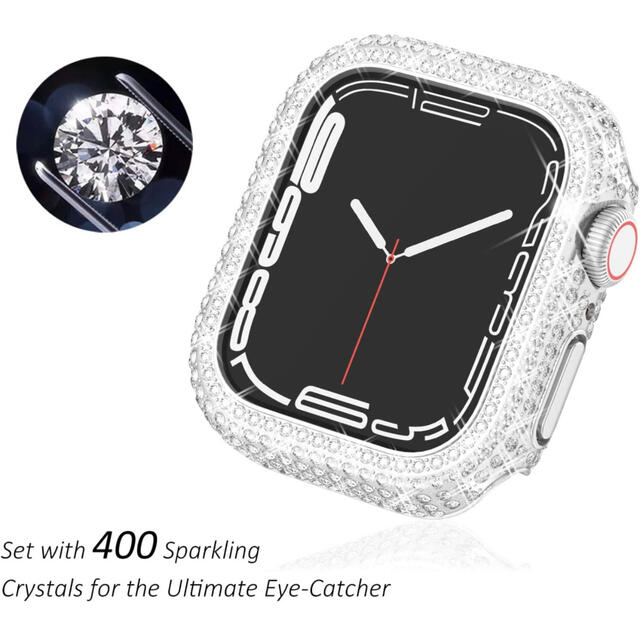 Apple Watch(アップルウォッチ)のアップルウォッチカバー 45 AppleWatchケース全面保護ケース 7 41 スマホ/家電/カメラのスマホアクセサリー(モバイルケース/カバー)の商品写真