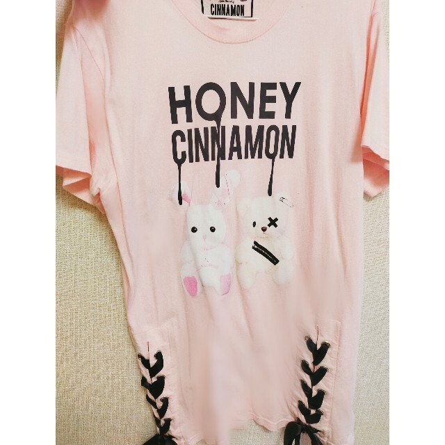 Honey Cinnamon(ハニーシナモン)のハニーシナモン ロングTシャツ レディースのトップス(Tシャツ(半袖/袖なし))の商品写真