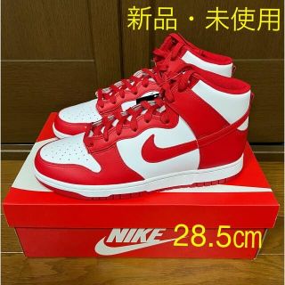 ナイキ(NIKE)のナイキ ダンク ハイ チャンピオンシップレッド 28.5㎝(スニーカー)