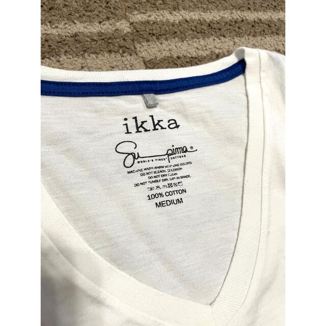 ikka(イッカ)の6-50   ikka イッカ Vネック白Tシャツ レディースのトップス(Tシャツ(半袖/袖なし))の商品写真