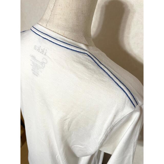 ikka(イッカ)の6-50   ikka イッカ Vネック白Tシャツ レディースのトップス(Tシャツ(半袖/袖なし))の商品写真