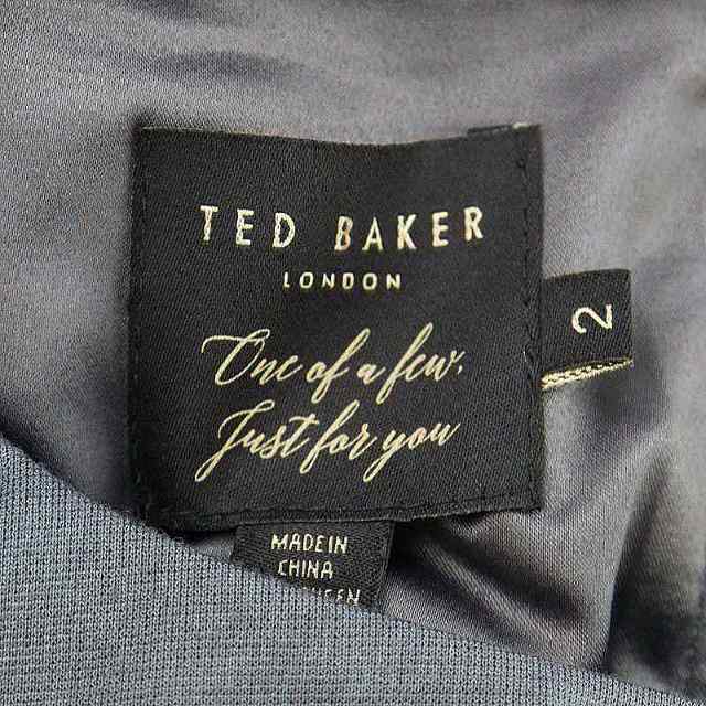 TED BAKER(テッドベイカー)のテッドベーカー TED BAKER ワンピース ロング 半袖 2 L グレー レディースのワンピース(ロングワンピース/マキシワンピース)の商品写真