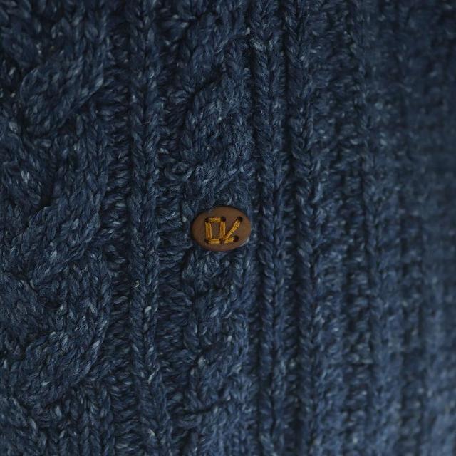 45R(フォーティファイブアール)のフォーティーファイブアールピーエム ウール紡のストレッチケーブルベスト 青 レディースのトップス(ニット/セーター)の商品写真