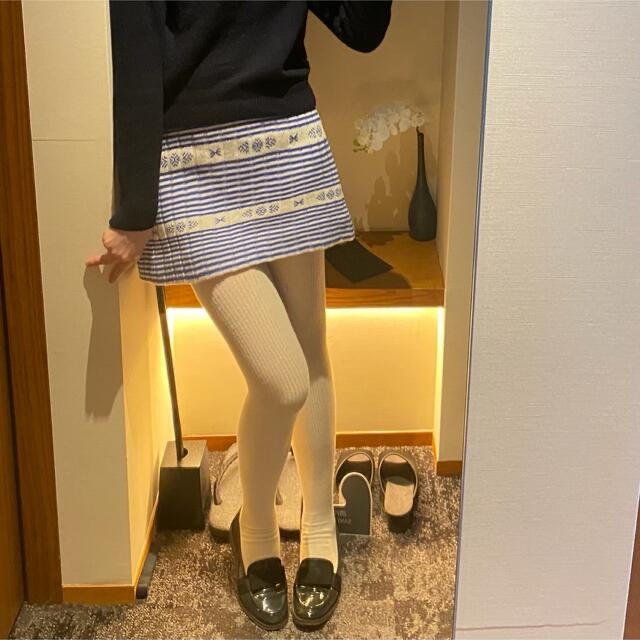 miumiu(ミュウミュウ)のmiumiu ノルディック柄ニットミニスカート レディースのスカート(ミニスカート)の商品写真