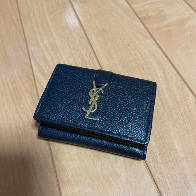 YSL  サンローラン　オリガミ　タイニーウォレット(グレインレザー)財布