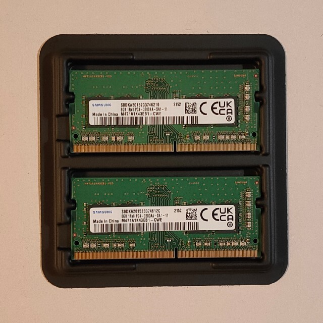 SAMSUNG DDR4-3200 16GB(8GB 2枚) SO-DIMM