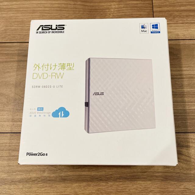 ASUS(エイスース)のASUS 外付け薄型DVD-RW スマホ/家電/カメラのPC/タブレット(PC周辺機器)の商品写真