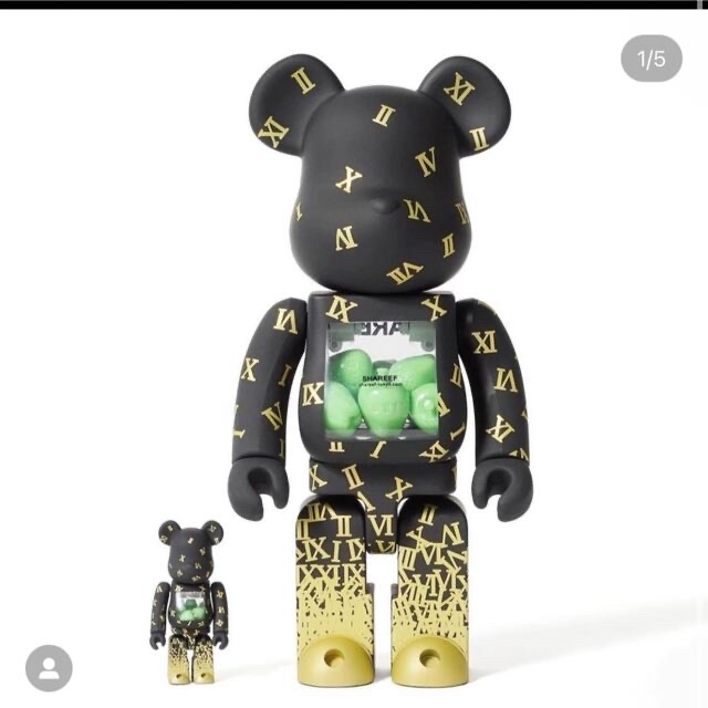 BE@RBRICK(ベアブリック)のBE@RBRICK SHAREEF 3 100％ & 400％ ハンドメイドのおもちゃ(フィギュア)の商品写真