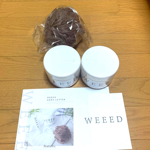 新品　WEED ボディスクラブ2個　泡立てネット付き