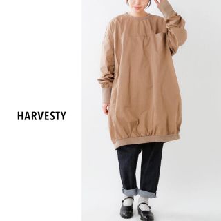 ヤエカ(YAECA)のHARVESTY（ハーベスティ）| 40コーマ糸ツイルコットンエッグワンピース(ひざ丈ワンピース)