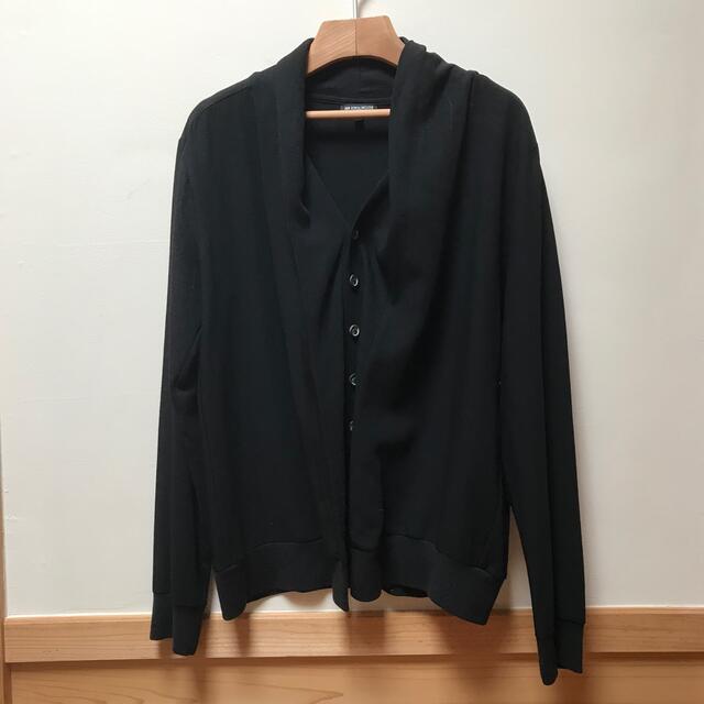 Ann Demeulemeester(アンドゥムルメステール)のANN DEMEULEMEESTER アンドゥムルメステール カーディガン 黒 メンズのトップス(カーディガン)の商品写真