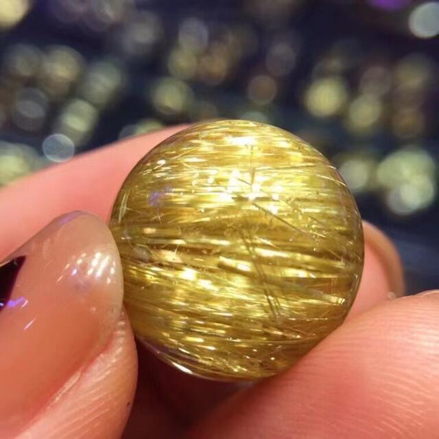 リング【天然】タイチンクオーツ 丸玉 17mm