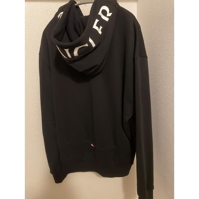 MONCLER - モンクレール パーカー ハーフジップ ブラック フードロゴ M
