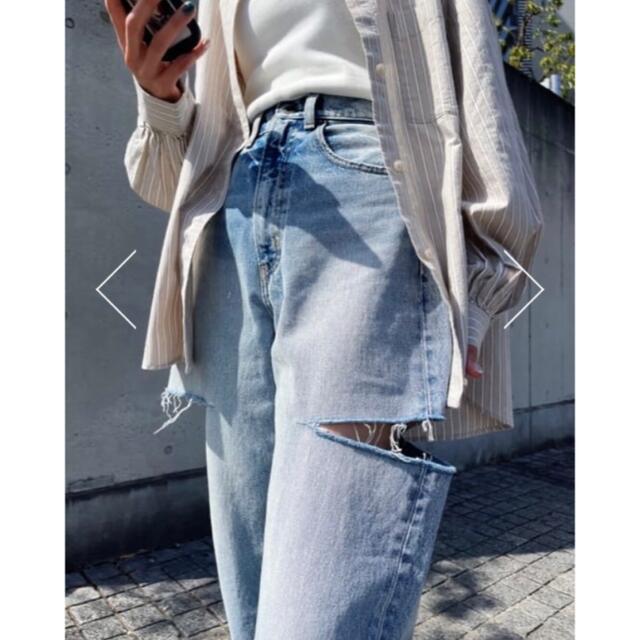 MOUSSY THIGH SLIT LOOSE STRAIGHT 2