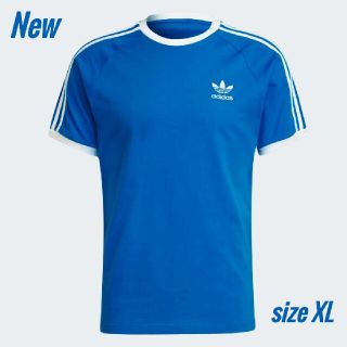 アディダス(adidas)の新品 XL adidas originals Tシャツ 3ストライプ 青(Tシャツ/カットソー(半袖/袖なし))