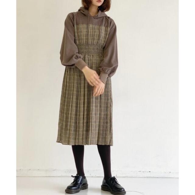 check holic Parka onepiece/チェックパーカーワンピース