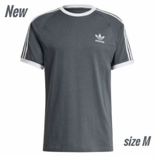 アディダス(adidas)の新品 M adidas originals Tシャツ 3ストライプ 灰(Tシャツ/カットソー(半袖/袖なし))