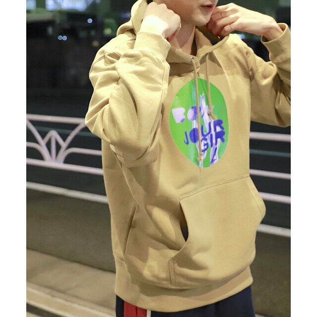 bonjour records(ボンジュールレコーズ)の【カーキ（36）】とんだ林蘭 * BG HOODIE レディースのトップス(パーカー)の商品写真