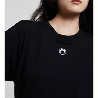 新品】MARINE SERRE/マリーンセル Tシャツ ブラック Mサイズの通販 by 