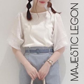 マジェスティックレゴン(MAJESTIC LEGON)のMAJESTIC LEGON  シアースリーブトップス  夏  タックスリーブ(シャツ/ブラウス(半袖/袖なし))