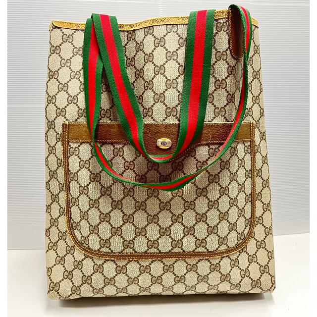 Gucci(グッチ)のGUCCI トートバッグ シェリーライン GG柄 メンズのバッグ(トートバッグ)の商品写真