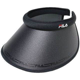 フィラ(FILA)のFILA フィラ サンバイザー プリントクリップ UV90%カット ブラック新品(その他)