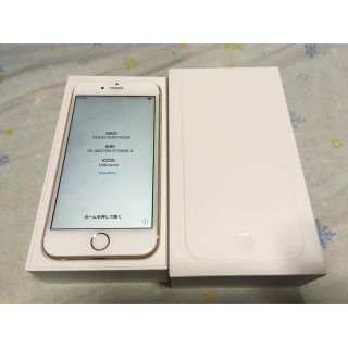 アップル(Apple)の美品 docomo iPhone6 16GB ゴールド(スマートフォン本体)