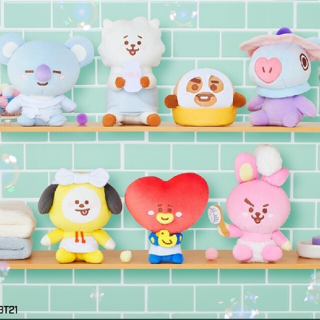 タレントグッズBT21 一番くじ オンライン限定 ぬいぐるみ ７種 コンプリート