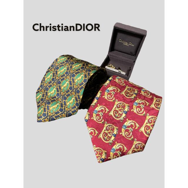 Christian Dior - ChristianDIOR ネクタイ2本 タイピン セット 美品