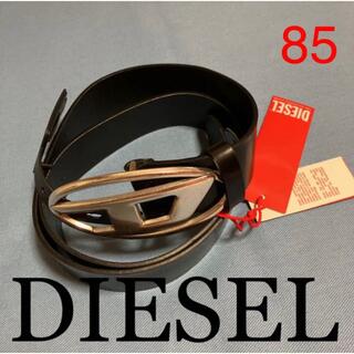 ディーゼル(DIESEL)の洗練されたデザイン　DIESEL　Dロゴベルト　ブラック　85　新モデル(ベルト)