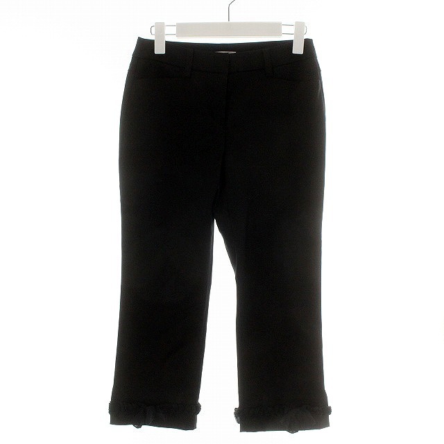 TO BE CHIC(トゥービーシック)のトゥービーシック パンツ スラックス リボン クロップド丈 36 S 黒 レディースのパンツ(その他)の商品写真