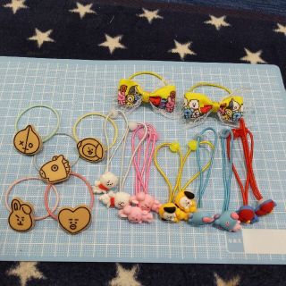 bt21セット♥　ヘアゴム　ハンドメイド(ファッション雑貨)