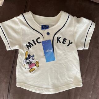 ディズニー(Disney)の【新品未使用】ミッキーマウス　ベースボールTシャツ(シャツ/カットソー)