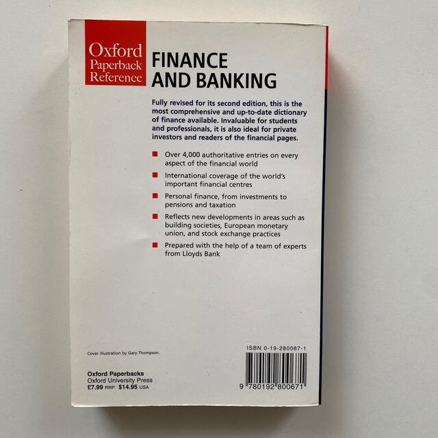 Oxford Dictionary of Finance and Banking エンタメ/ホビーの本(語学/参考書)の商品写真