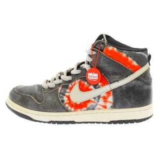 ナイキ(NIKE)のNIKE ナイキ DUNK HIGH PRO SB HUF 305050-102 ダンクハイプロSBハフスニーカーUS9 ブラック/オレンジ(スニーカー)