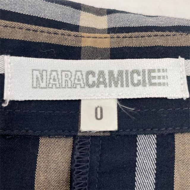 NARACAMICIE(ナラカミーチェ)のNARACAMICIE チェック柄 ウエストリボン 長袖 シャツ 10243 レディースのトップス(シャツ/ブラウス(長袖/七分))の商品写真