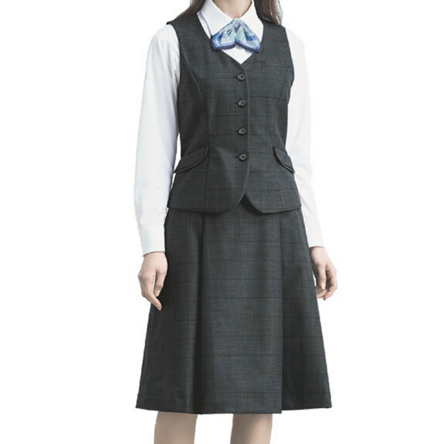 【新品】事務服EAS760 スカート 15号ENJOY レディースのスカート(ひざ丈スカート)の商品写真