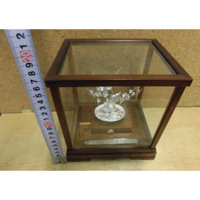 ★純銀製/光則作/梅置物/刻印有/中古品★ - 1