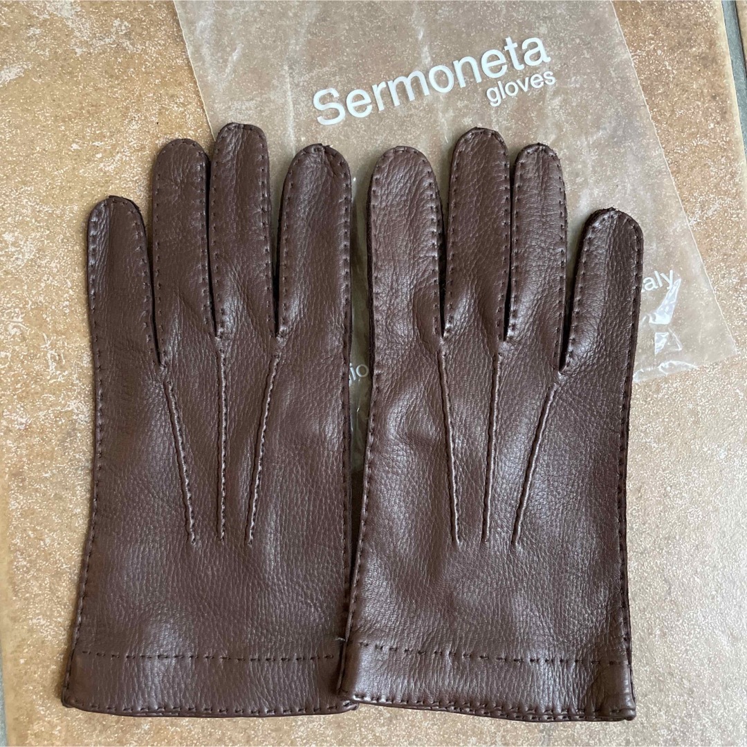 ミラノブランドRestelli/鹿革手袋 /イタリア製/レザーグローブ未使用品