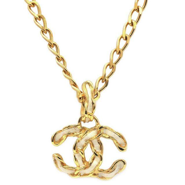 人気商品!】 CHANEL - シャネル ネックレス ゴールド ホワイト ココ