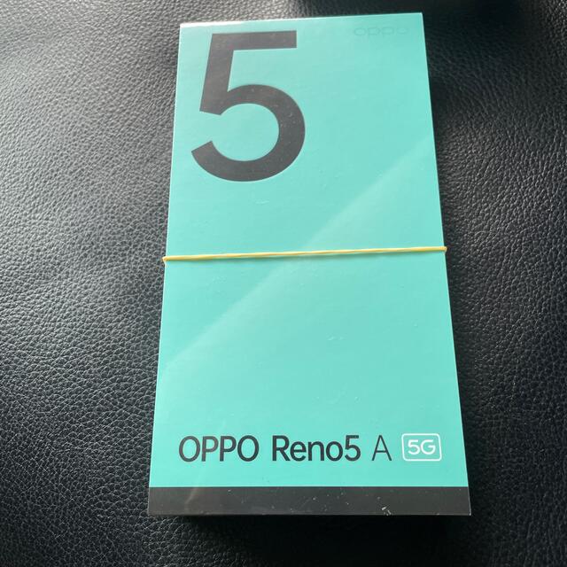 畫面サイズ新品・未開封 OPPO Reno5 A　eSIM 版　アイスブルー シュリンク付