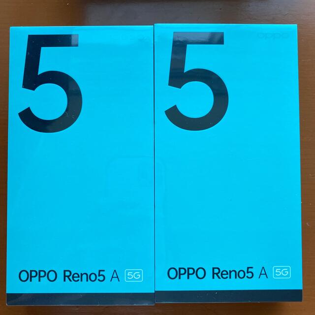 【未開封新品】OPPO reno5 A ×２台 アイスブルー 5G 通信対応