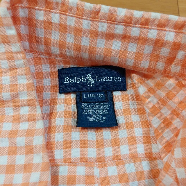 POLO RALPH LAUREN - ポロラルフローレン オレンジのギンガム POLO RALPH LAUREN - ポロラルフローレン オレンジのギンガム