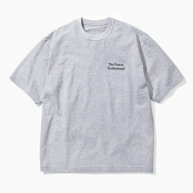 ENNOY Border T-Shirt (GRAY × NAVY) XXL