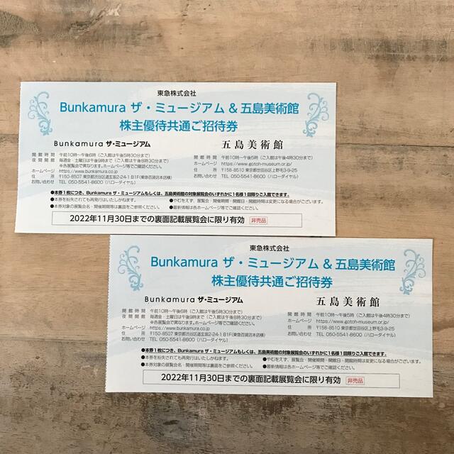 2022春夏新作 Bunkamuraザ ミュージアム 五島美術館 招待券2枚 caraubas.rn.gov.br