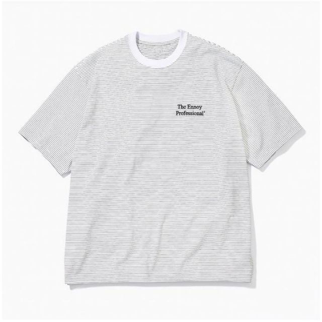 Ennoy Border T-Shirt (WHITE × BLACK) M